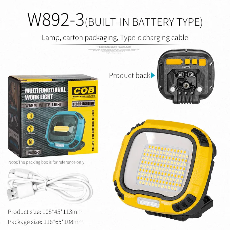 Linterna LED portátil - Linterna de alta potencia - Ideal para acampar y pescar - Emergencias - Recargable - Magnética
