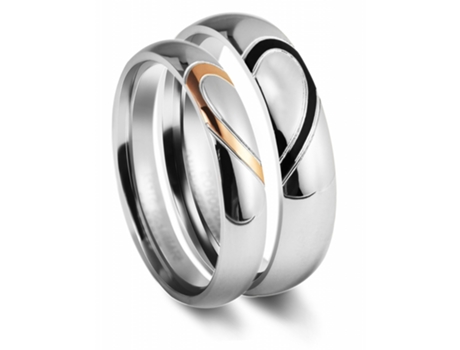 AKZENT Anillo de acero Inoxidable para hombre, San Valentín, compromiso, amistad– Tam.72 – 0008