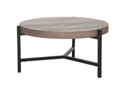 Mesa auxiliar BELIANI Bonita de MDF Madera clara 70x70x42