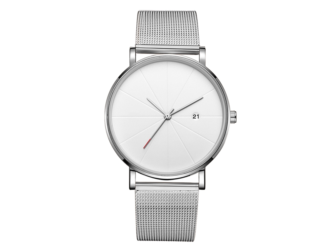 Reloj De Pulsera Unisex Para Parejas Zhoulianfa Con Correa De Malla Y Caja Con Acabado De Madera (dorado)
