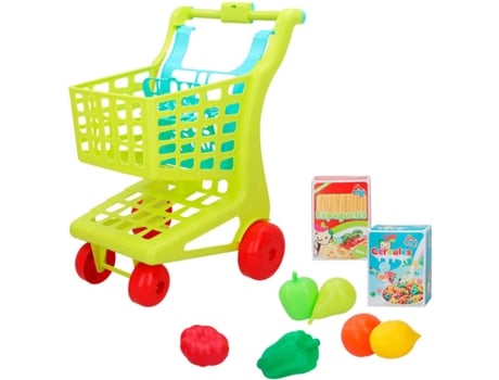 Carrito supermercado CB TOYS Carrito supermercado con alimentos my home colors (34x45x53,5 cm - 3 años)