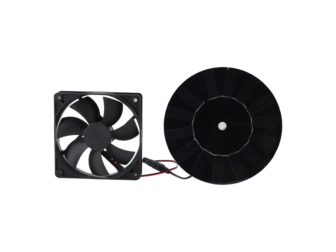 Kit de ventilador de extracción solar de 10 W con panel de silicio monocristalino de 16 cm
