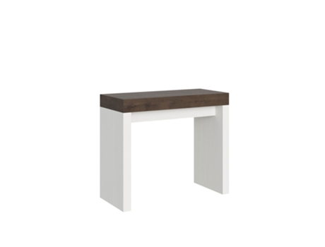 Consolas Roxell Mix Extensible hasta 300 cm ITAMOBY (90 x 40 x 77 cm - Paneles de Melamina - Fresno Blanco-Nogal)