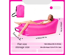 Sofá inflable portátil para exteriores Digitallab (fucsia)