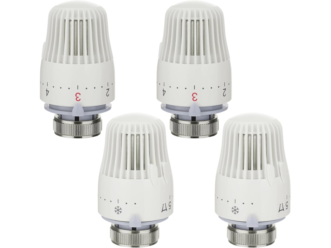 4 Cabezales Termostáticos Para Radiador M30x1.5, Con Protección Antihielo, Ajuste De 1 A 5, Repuesto Para Calefacción.