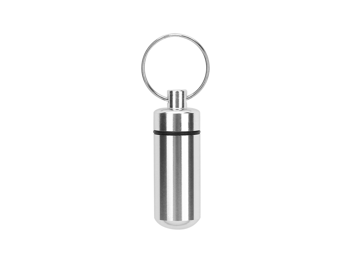 Pastillero Miniatura De Aluminio Con Llavero Impermeable Para Medicamentos.