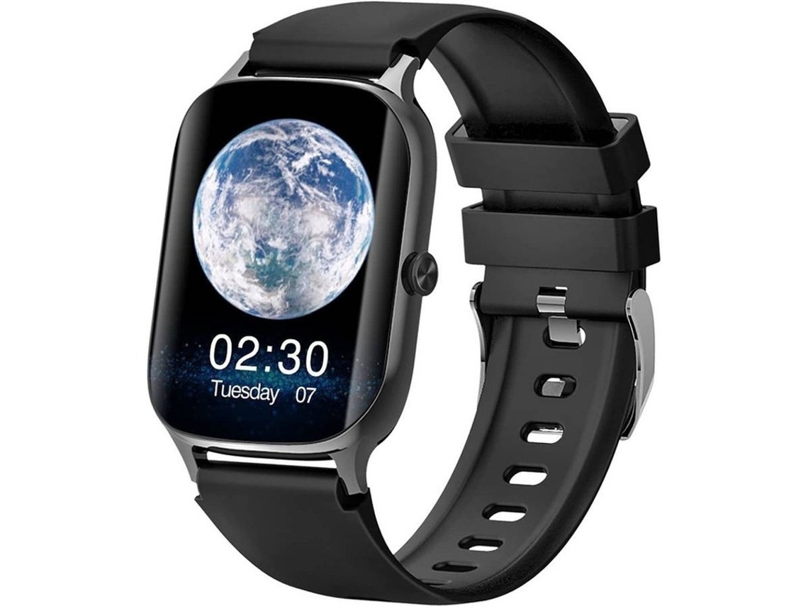 Reloj inteligente con podómetro y monitor de sueño para Android e iOS, con recordatorio de información, control de música y cámara, Yizhood (negro)