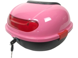 Maleta Trasera Para Motocicleta Con Respaldo De Pp Rosa, Caja De Almacenamiento, Portaequipajes, Herramientas Y Accesorios.