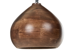 Beliani Sanyati Lámpara colgante de madera marrón oscuro