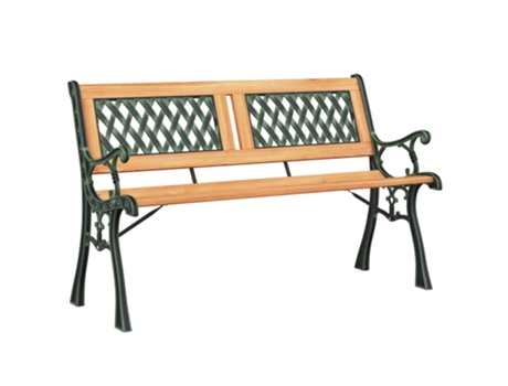 Banco De Jardín VIDAXL Verde Acero (116x53x74 cm)