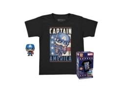 Figura FUNKO Pocket Pop! & Tee Marvel - Captain America (L)