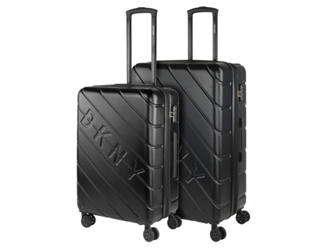 Juego De Maletas Rígidas Abs DKNY DKNY-911 Side Tracked negro (50X76x31 Cm - 100L)