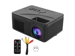 Miniproyector Portátil Para El Hogar Hd 1080p Con Proyección En Pared Usb Hdmi Av H3 100-240v Enchufe Au Negro
