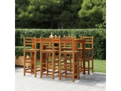 Taburetes de bar (6 unidades), madera maciza de acacia, DKD HOME DECOR