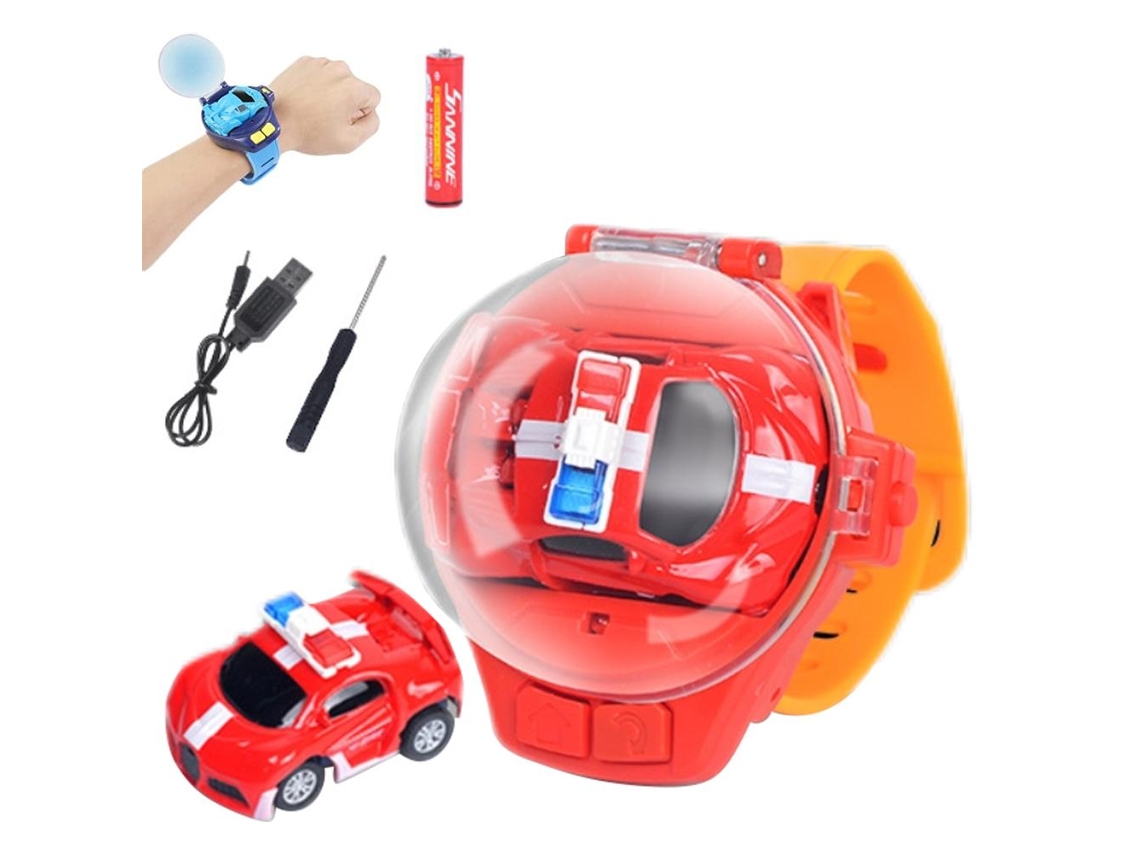Mini Coche Teledirigido Con Reloj, Rc 2.4ghz, Luz Led, Regalo Para Niños De 3 Años En Adelante.