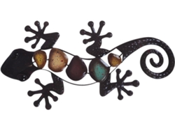Colgante Pared Reutilizable Forma Gecko Hierro Diseño Creativo Decoración Exteriores Ideal Navidad Clubes