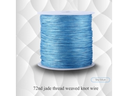 MEOIRUERY Cuerda de Nailon 0,8 mm 100 m para Nudo Chino Rattail Macramé Shamballa Hilo Azul Cielo