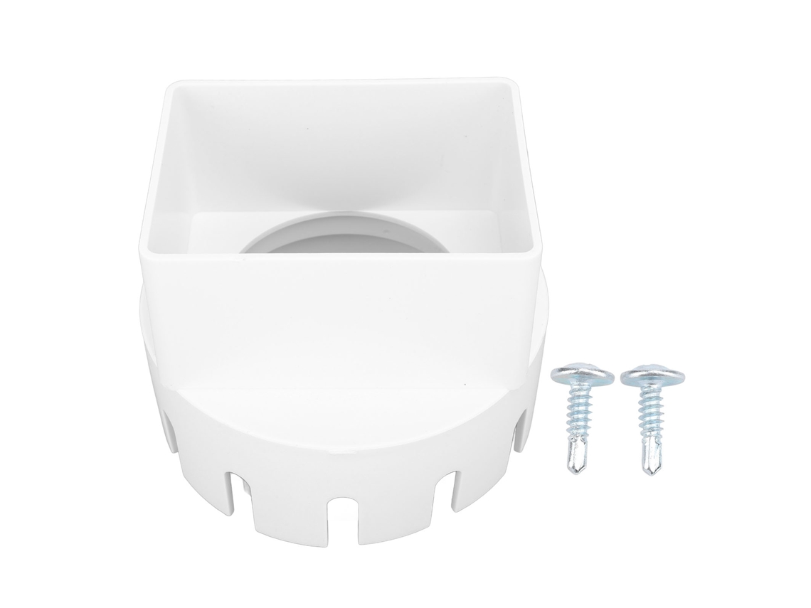 Adaptador Cuadrado De Pvc De 3x4 Pulgadas Para Bajante De Canaleta De Lluvia Para Tubería De Drenaje Blanca