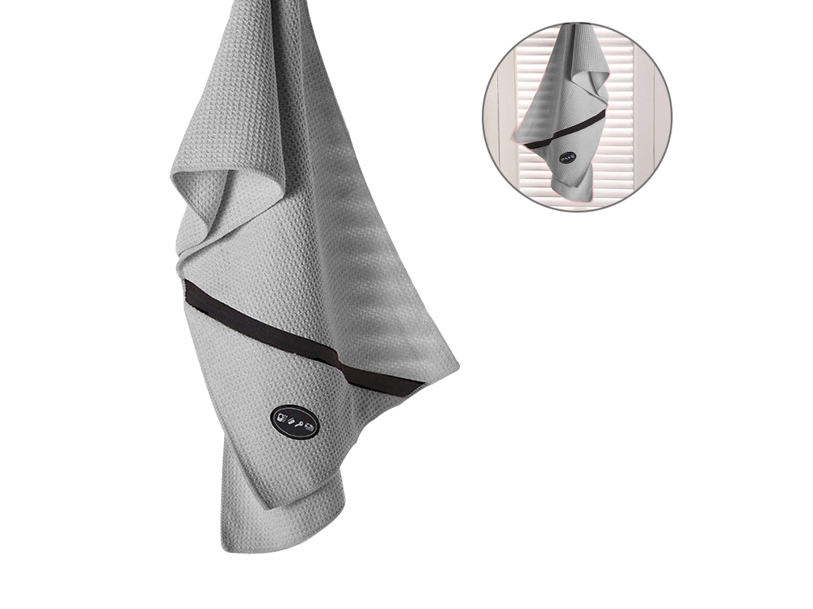 Toalla Kofihety Deportiva Cremallera Absorbente Gris (25x14x4cm)