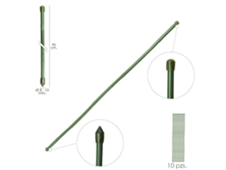 Tutor Varilla Bambú Plastificado Ø  8  - 10 mm x  90 cm (Paquete 10 Unidades) SATURNIA