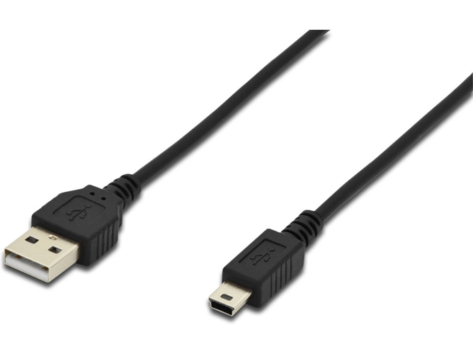 Cable USB ASSMANN ELECTRONIC USB A/Mini-USB B 1.8 m Macho/Macho Negro