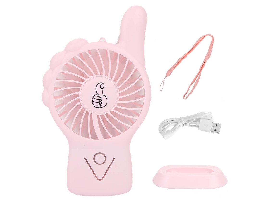 Ventilador de escritorio portátil USB rosa de 12 V