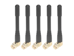 5 Antenas Omnidireccionales De Alta Ganancia Con Conector Sma Macho En Forma De Codo Para Transmisión De Señales En Sistemas Inalámbricos.