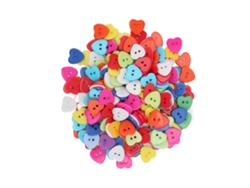 200 Botones De Resina Impermeables Con Forma De Corazón Y 2 Agujeros Para Coser Y Manualidades.