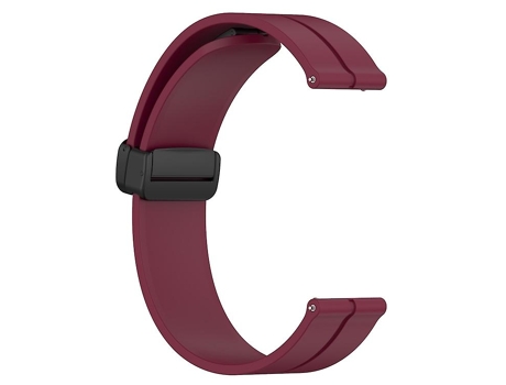 Correa para Garmin Venu SQ 2 Music 20 mm Color sólido Cierre magnético Correa de Reloj de Silicona Rojo Vino VENISYMLIS