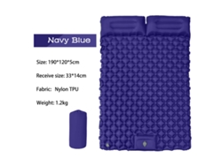 Colchoneta de camping Digitallab ultraligera, inflable con pedal, 190 x 120 cm, Lt09 (azul oscuro)