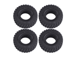 4 Neumáticos Para Coches Rc De 1 Pulgada (55x19 Mm) Con Revestimiento De Goma Esponjosa Para Axial Scx24 Fms Fcx24 Ax24 1/18 1/24