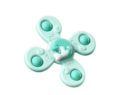 Ats-juguete Giratorio De Ventosa Flor Con Bordes Suaves 4 Cabezas Verde 1.6oz Para Niños Interesante