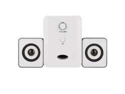 Altavoces Usb De Escritorio Con Subwoofer Para Pc, Portátil Y Tableta (versión Dazzle, Negro Y Blanco)