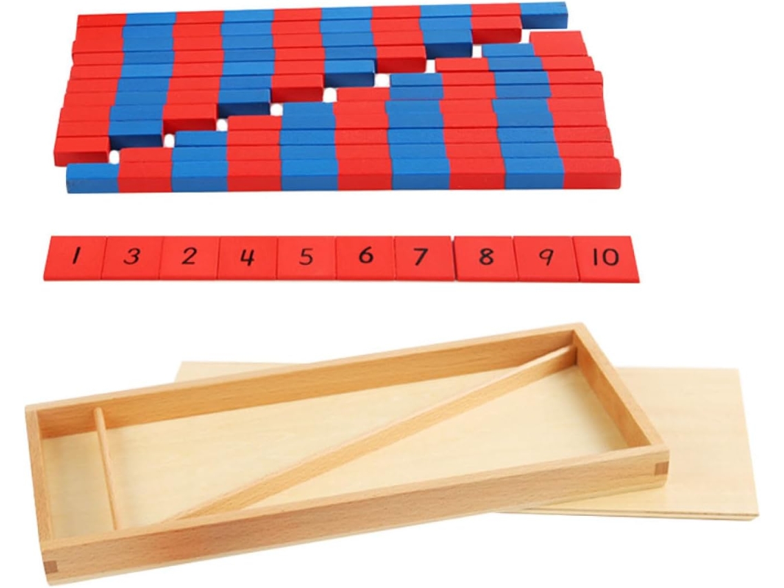 Herramienta Educativa De Madera Para Matemáticas: Palitos Aritméticos De Colores