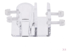 4 soportes de abrazadera acrílicos duraderos para acuarioslowmoose