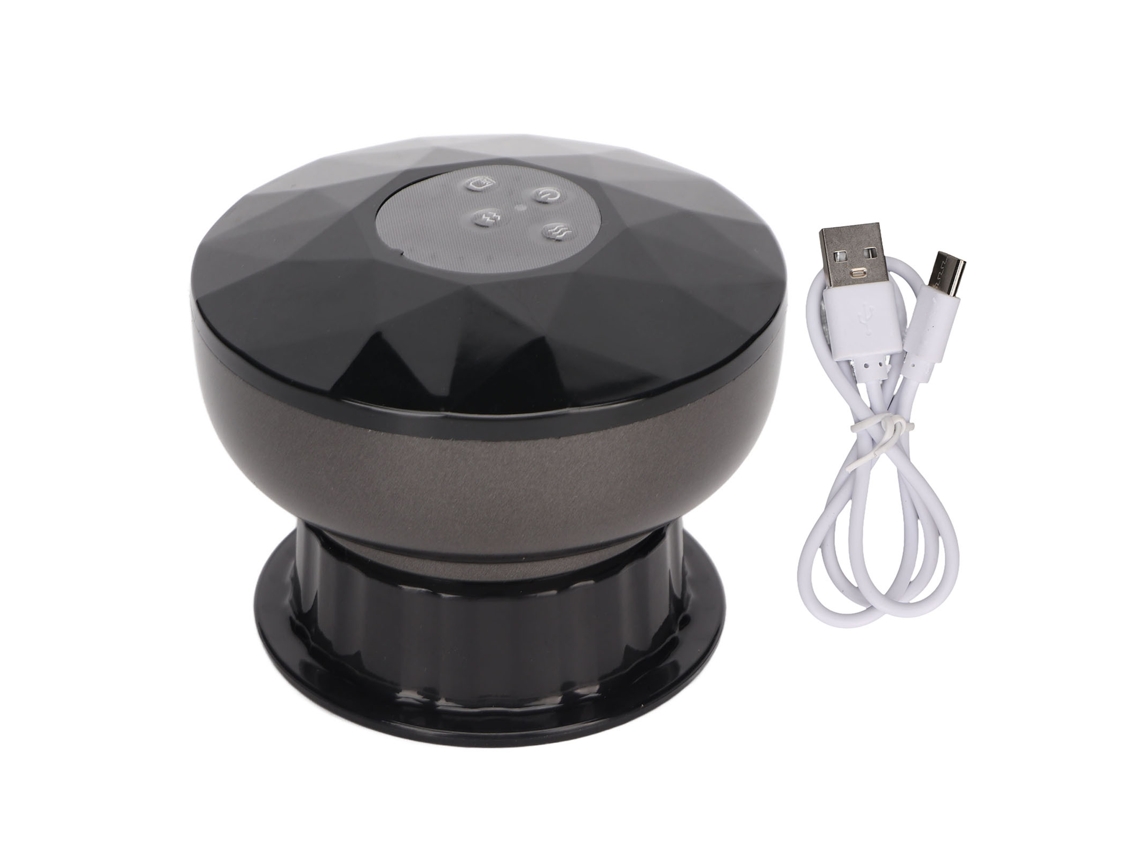 Máquina De Ventosas Eléctrica Con Compresión Caliente, Vibración Y Gua Sha Para Masaje Corporal Negro