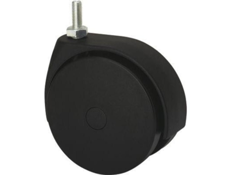 Rueda giratora espiga roscada m10x25 50dkg100 poliamix negro ALEX