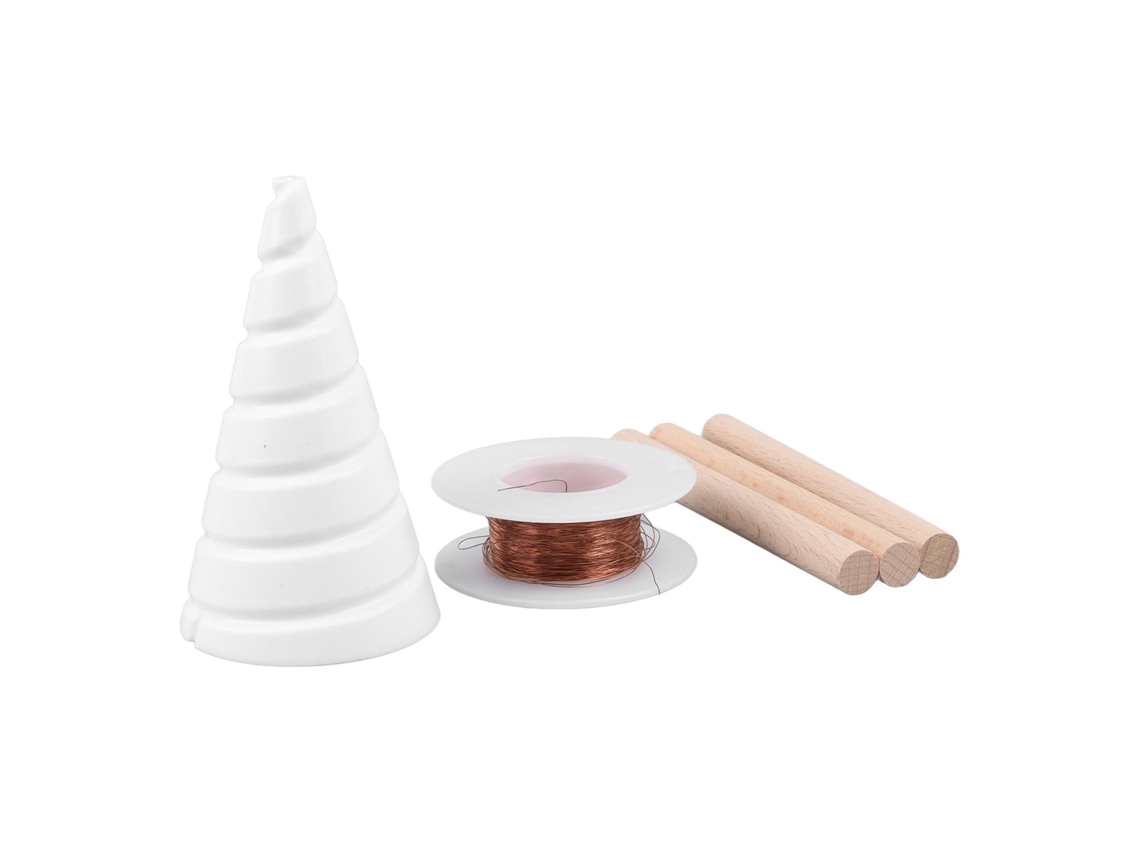 Kit De Jardinería Y Electrocultivo Con Alambre De Cobre, Estacas Y Plantilla De Bobina De Fibonacci.