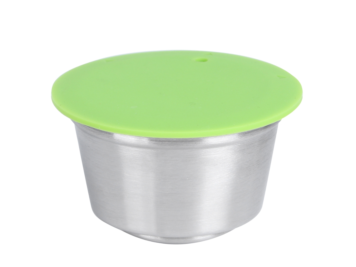 Cápsula De Café Reutilizable De Acero Inoxidable Para Máquina Dolce Gusto, Verde, 40 Ml.