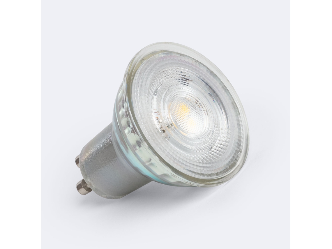 Bombilla LED GU10 regulable, 7W, 700 lúmenes, ángulo de cristal de 38º, sin parpadeo, blanco neutro 4000K, Ledkia
