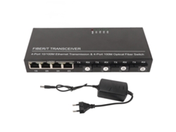 Conmutador De Fibra Sfp 8 Puertos 10/100m Adaptativo Led Plug And Play Conmutador Ethernet Óptico 100‑240v Plug Eu