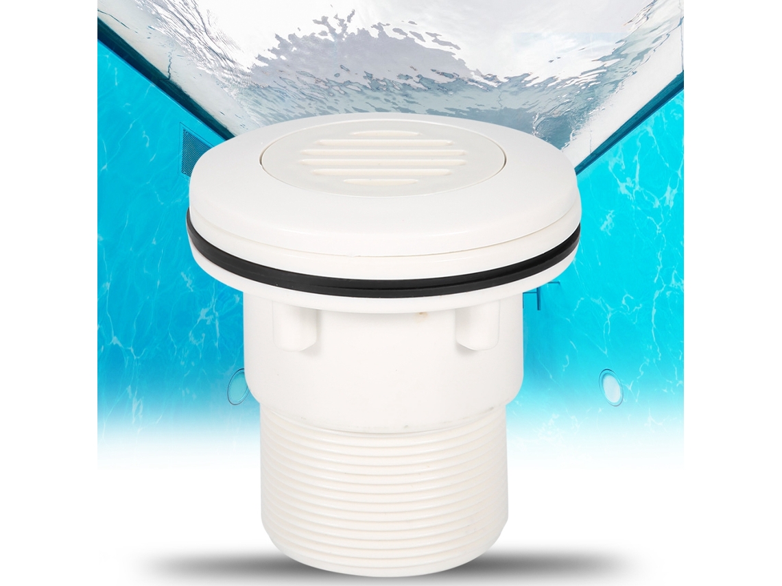 Accesorio de salida de agua para boquilla de chorro de piscina universal, color blanco