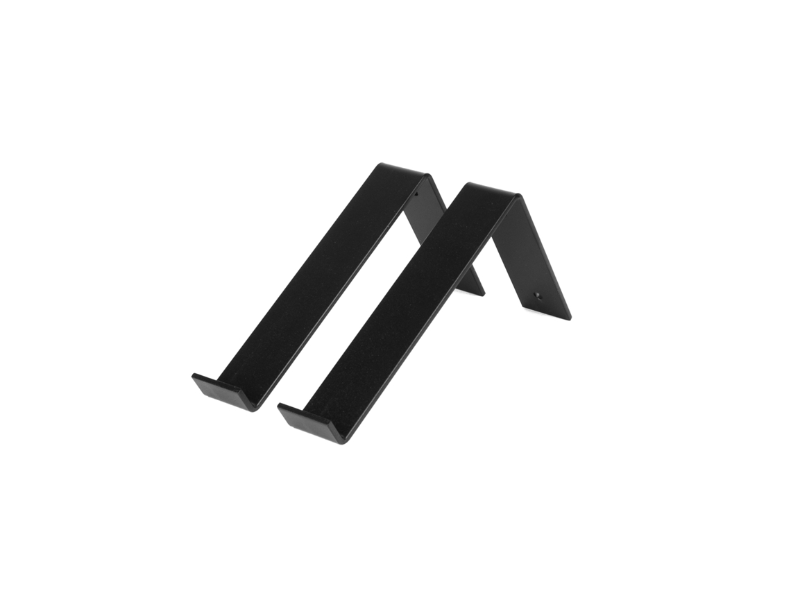Soportes para estanterías industriales negros de 150 x 200 mm T3 (juego de 2 piezas) Wovar