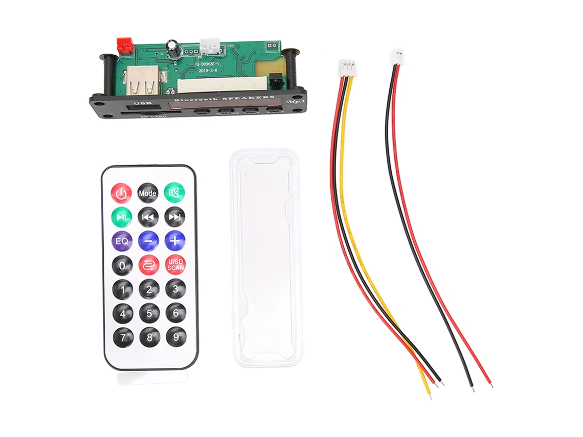 Placa Decodificadora Bluetooth Con Tarjeta Usb, Radio Fm, Pantalla Led, Compatible Con Módulos Inalámbricos Mp3 Y Wma.