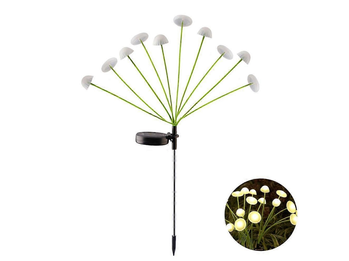 Luces LED solares para exteriores, con forma de seta, medusa o jardín. Resistentes al agua.