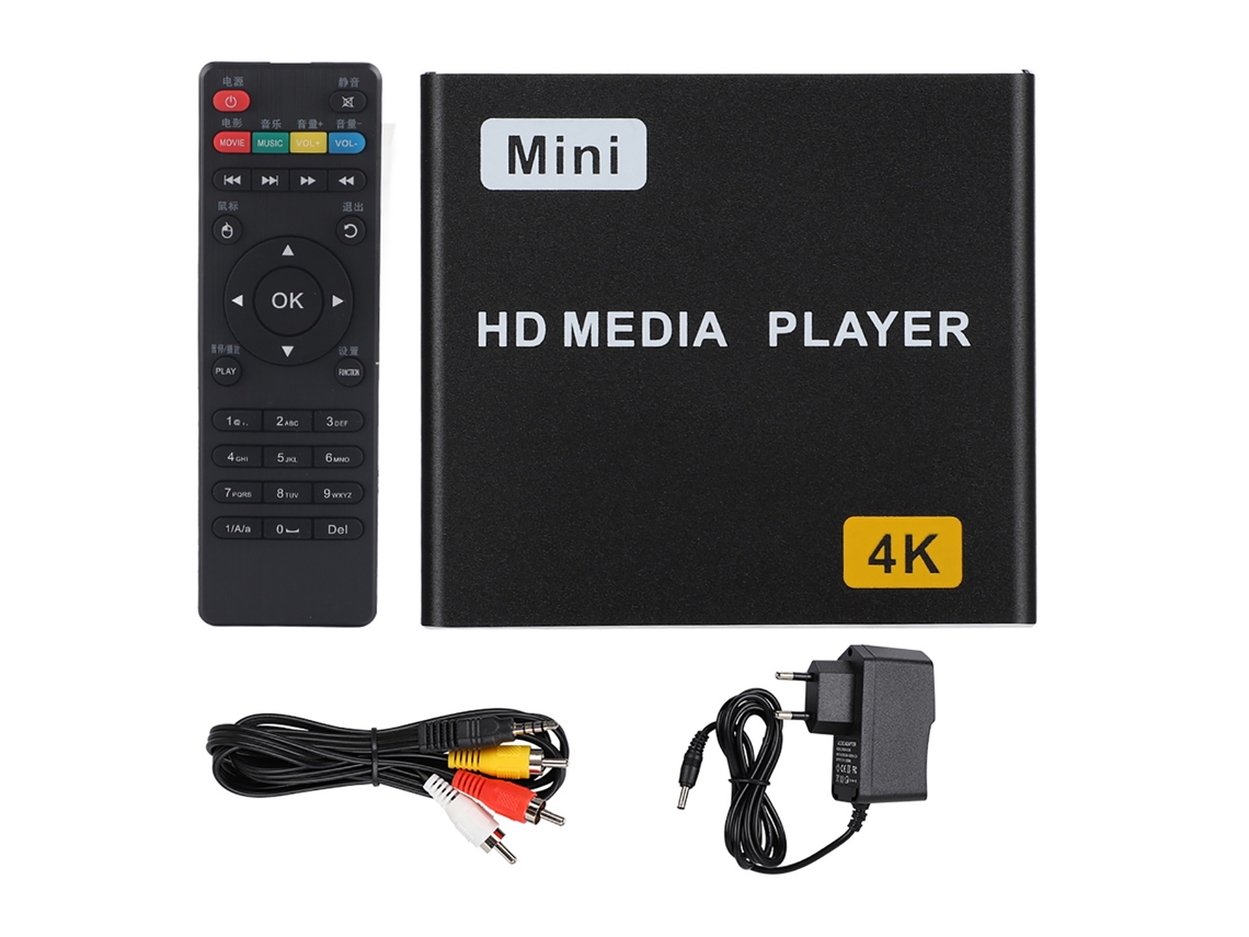 Reproductor Multimedia Digital 4k Full Hd Con Hdmi, Usb Y Spdif Para Música Y Vídeo Domésticos.