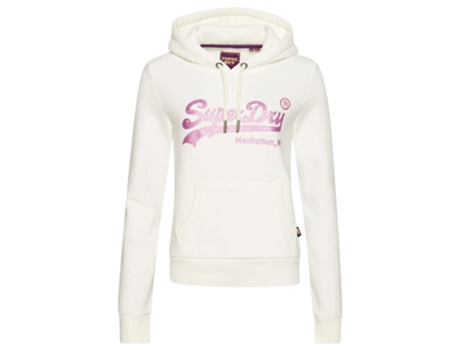Sudadera con Capucha de Mujer SUPERDRY Embellished Vl Beige (XS)