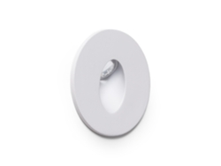 Baliza Led Empotrable Pared Circular Aluminio Adam 3000k Branco Branco Quente