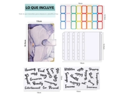 Juego de 8 cuadernos económicos MDUG A6 con estampado dorado y mármol.