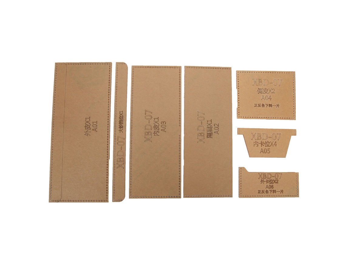 Plantilla De Acrílico Transparente Para Billetera Diy Manual Modelo De Cuero Para Billetera Corta